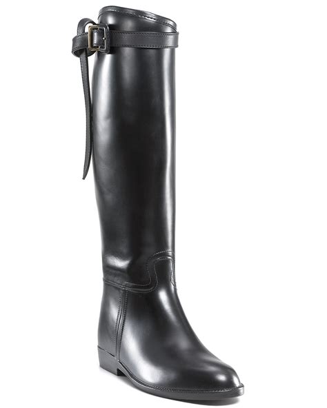 burberry flat riding rain boots